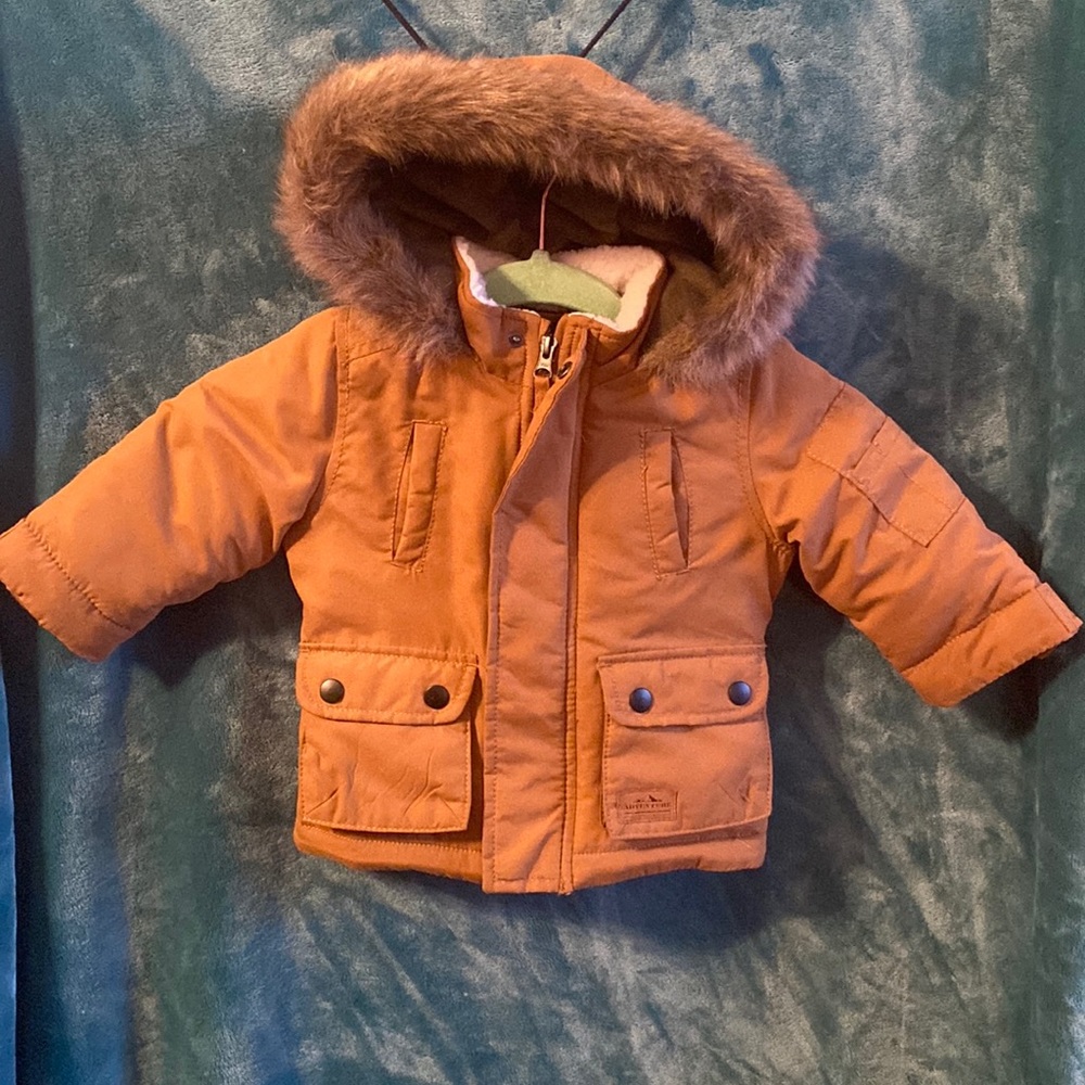 BUNDLE DISCOUNTS! 12mo Carters classic & unique outerwear winter jacket Chestnut